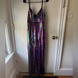 SEQUIN JUMPSUIT | SIZE 4 | WORN ONCE | EUC